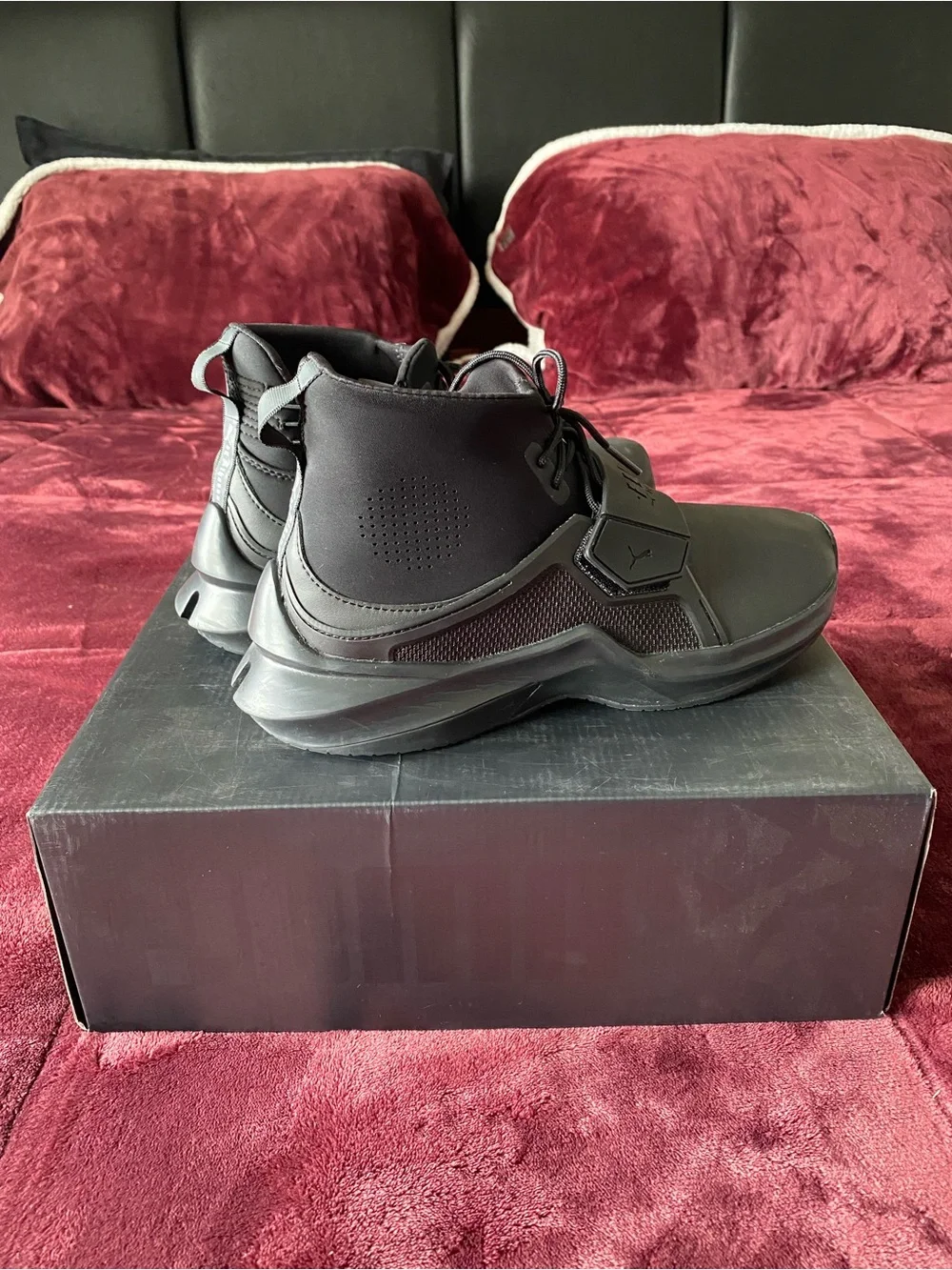 PUMA Fenty x Rihanna Trainer Hi Mid Top Lace-Up Sneaker Black Style 190398 01
